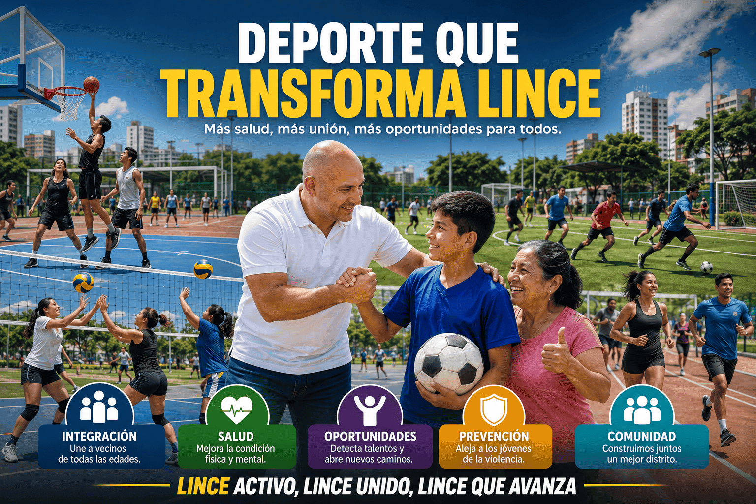 Infraestructura deportiva moderna en Lince