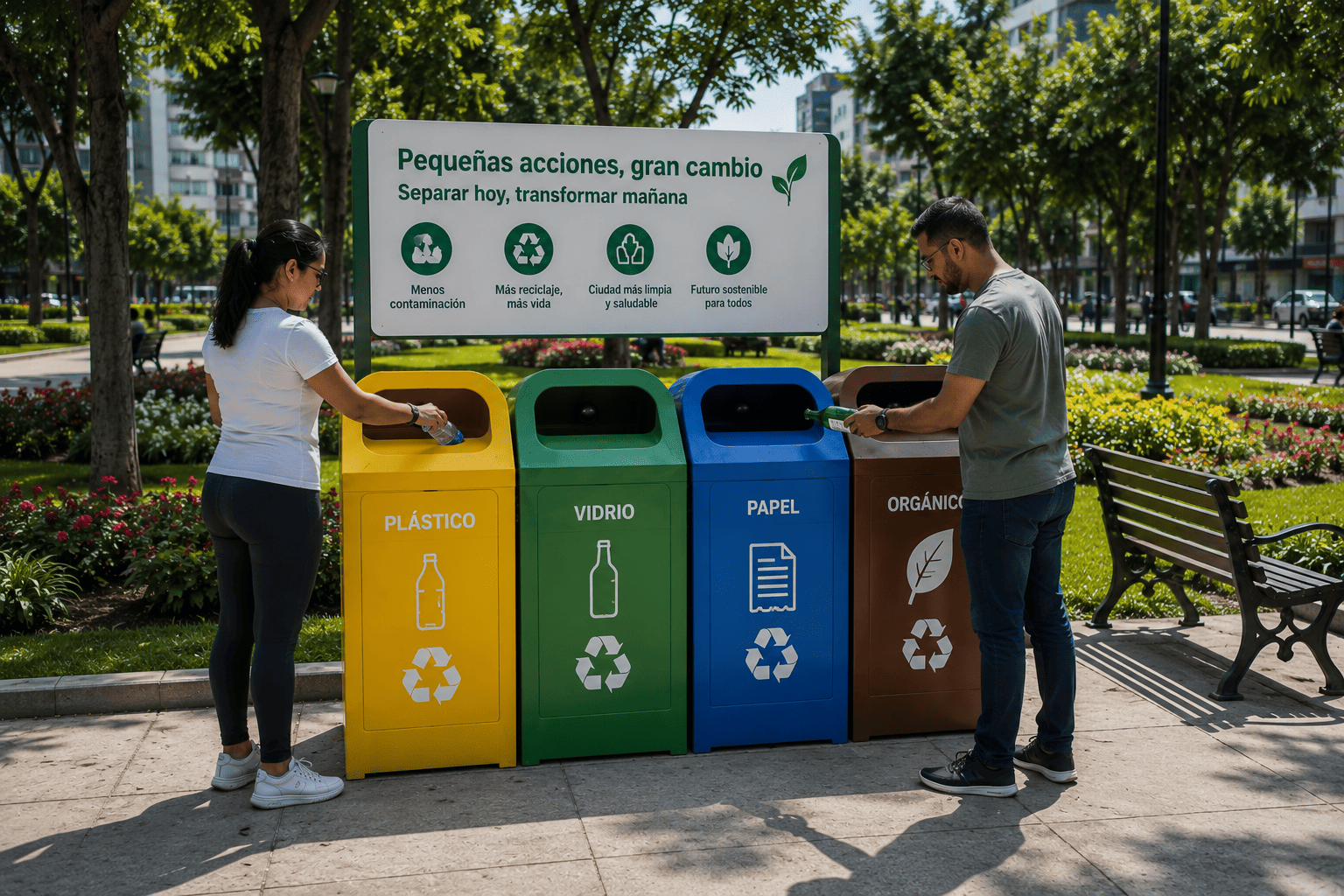 Reciclaje en Lince Verde con estaciones diferenciadas para vecinos