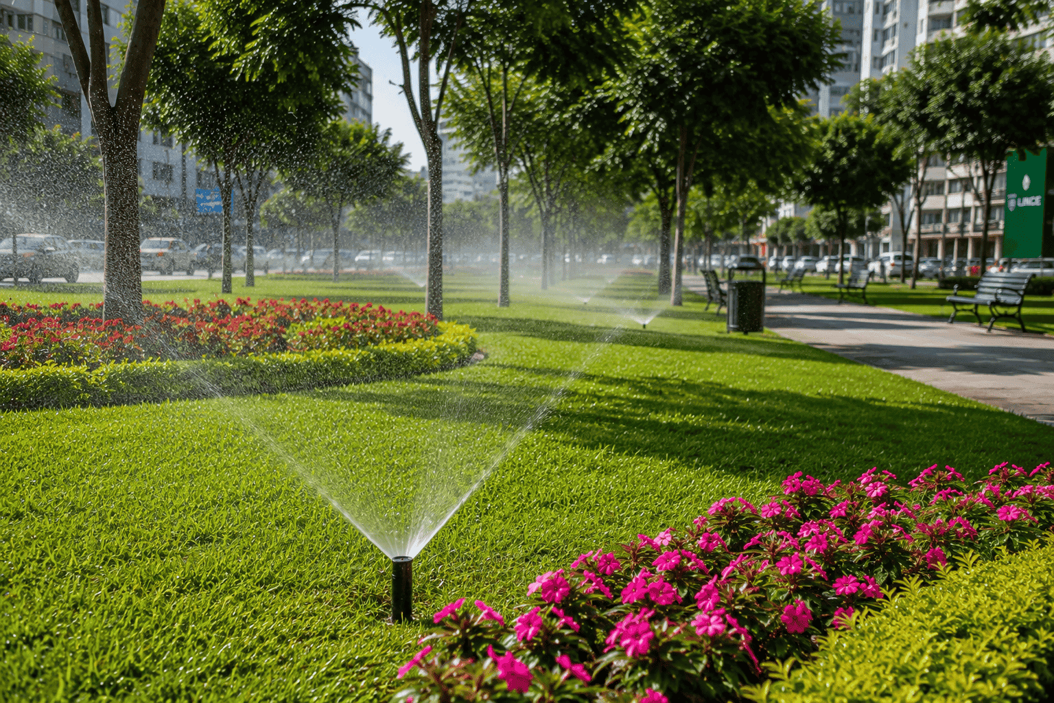 Riego tecnificado para parques de Lince Verde propuesta municipal